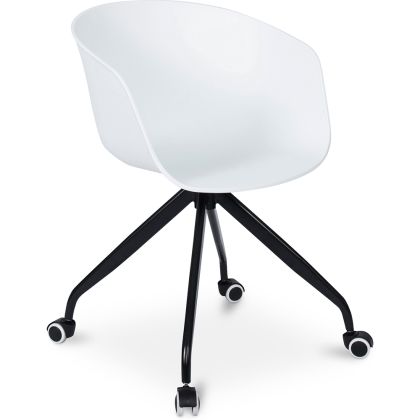 Buy Design Office Chair with Wheels White 59885 in the United Kingdom 
