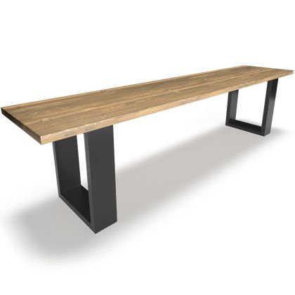 Buy Industrial style wooden bench Black 58438 home delivery 