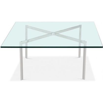 Buy City Coffee Table - Square - 12mm Glass  Steel 13307 home delivery 