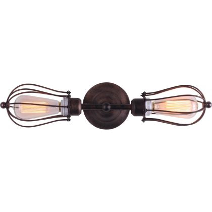 Buy Edison Chandelier Cage Wall Lamp - Carbon Steel Black 50872 at MyFaktory 