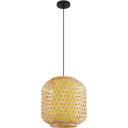 Buy Bamboo Ceiling Lamp - Boho Bali Style Pendant Lamp - Karen Natural wood 59855 at MyFaktory