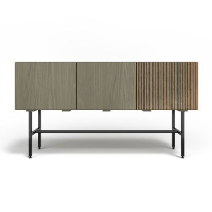 Buy Wooden Sideboard - Vintage Design - 2 doors - Zesnar Grey 60376 - in the UK