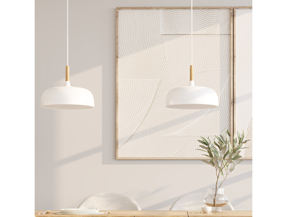 Buy Ceiling lamp in black metal and wood - Cirkas Black 59163 - in the UK