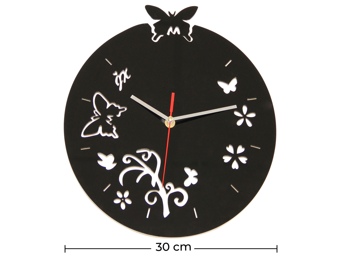 Buy Butterflies and Flowers Wall Clock Unique 54918 at MyFaktory