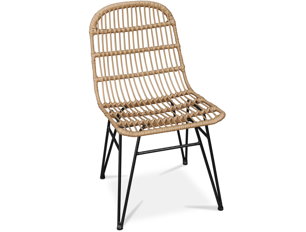 Buy Synthetic wicker dining chair - Magony Dark Brown 59255 in the United Kingdom