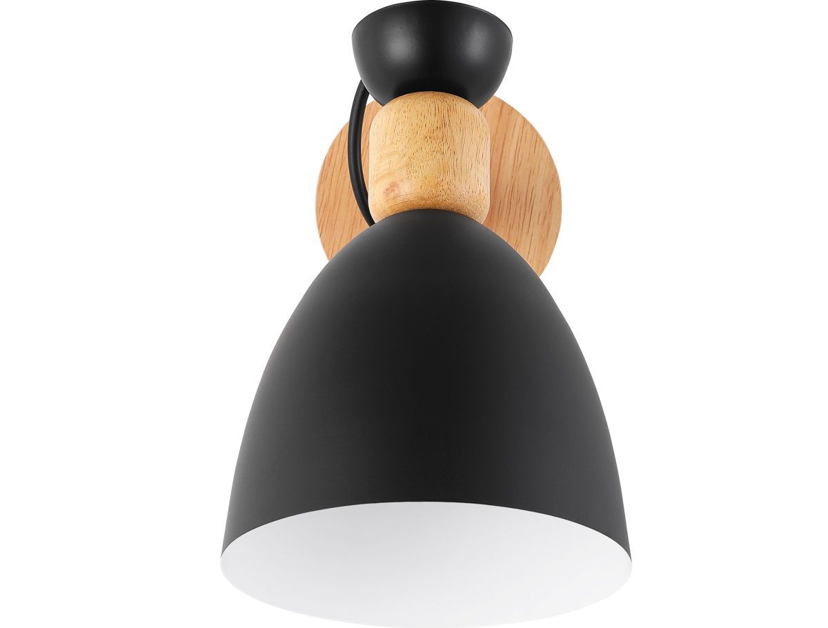 Buy Jors orson Scandinavian style wall lamp - Metal and wood Black 59294 at MyFaktory
