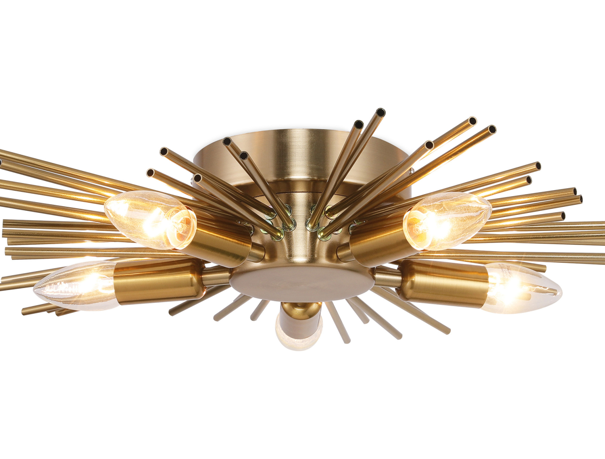 Buy Lydia wall lamp with 5 bulbs - Metal Gold 59341 - prices
