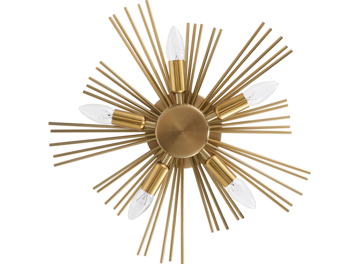 Buy Lydia wall lamp with 5 bulbs - Metal Gold 59341 in the United Kingdom