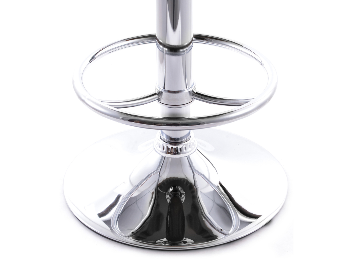 Buy Swivel Chromed Metal Bottle Cap Bar Stool - Height Adjustable White 49737 at MyFaktory