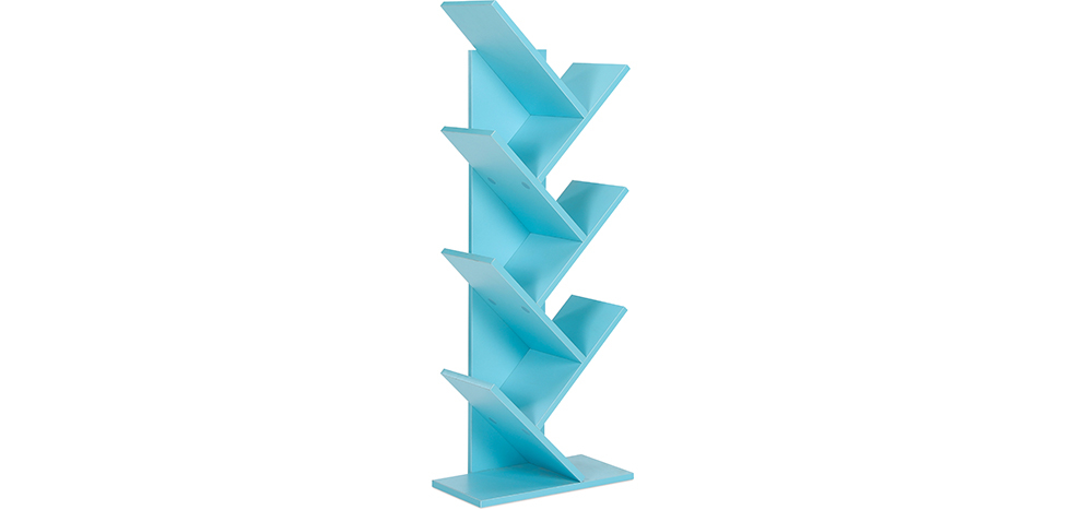 Buy Wooden Bookshelf - Modern Design - Vanu Blue 59643 - prices