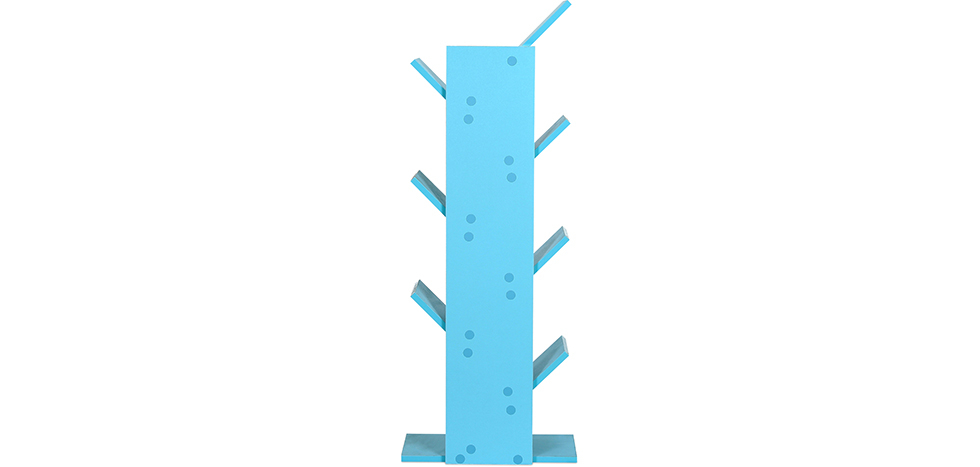 Buy Wooden Bookshelf - Modern Design - Vanu Blue 59643 in the United Kingdom