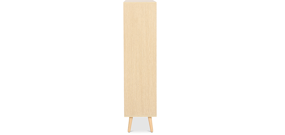 Buy Wooden Bookshelf - Scandinavian Design - Polani Natural wood 59648 in the United Kingdom