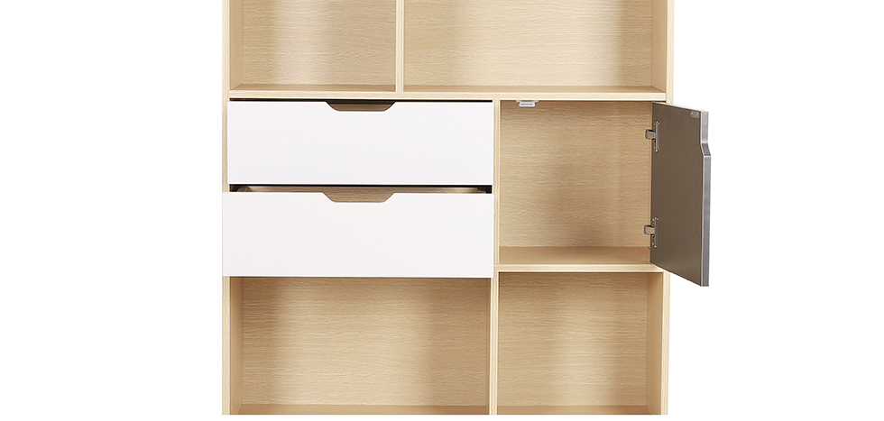 Buy Wooden Bookshelf - Scandinavian Design - Polani Natural wood 59648 home delivery