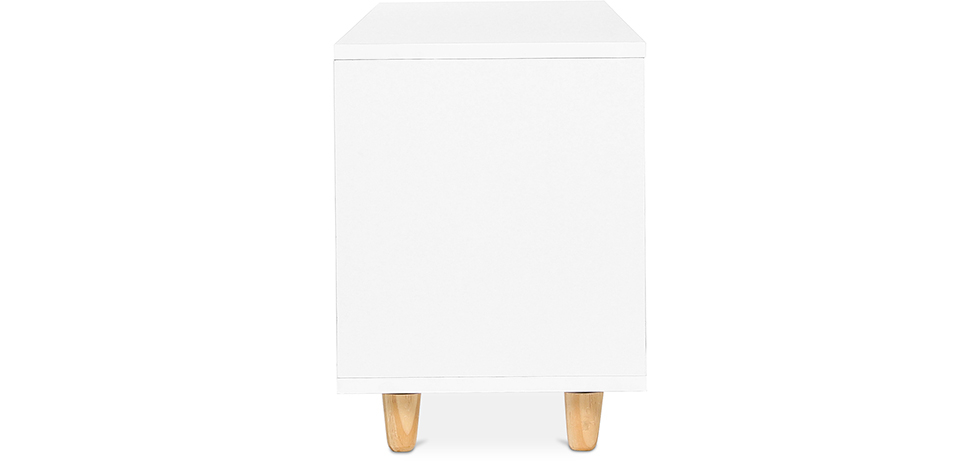Buy Wooden TV Stand - Scandinavian Design - Wiam White 59663 in the United Kingdom