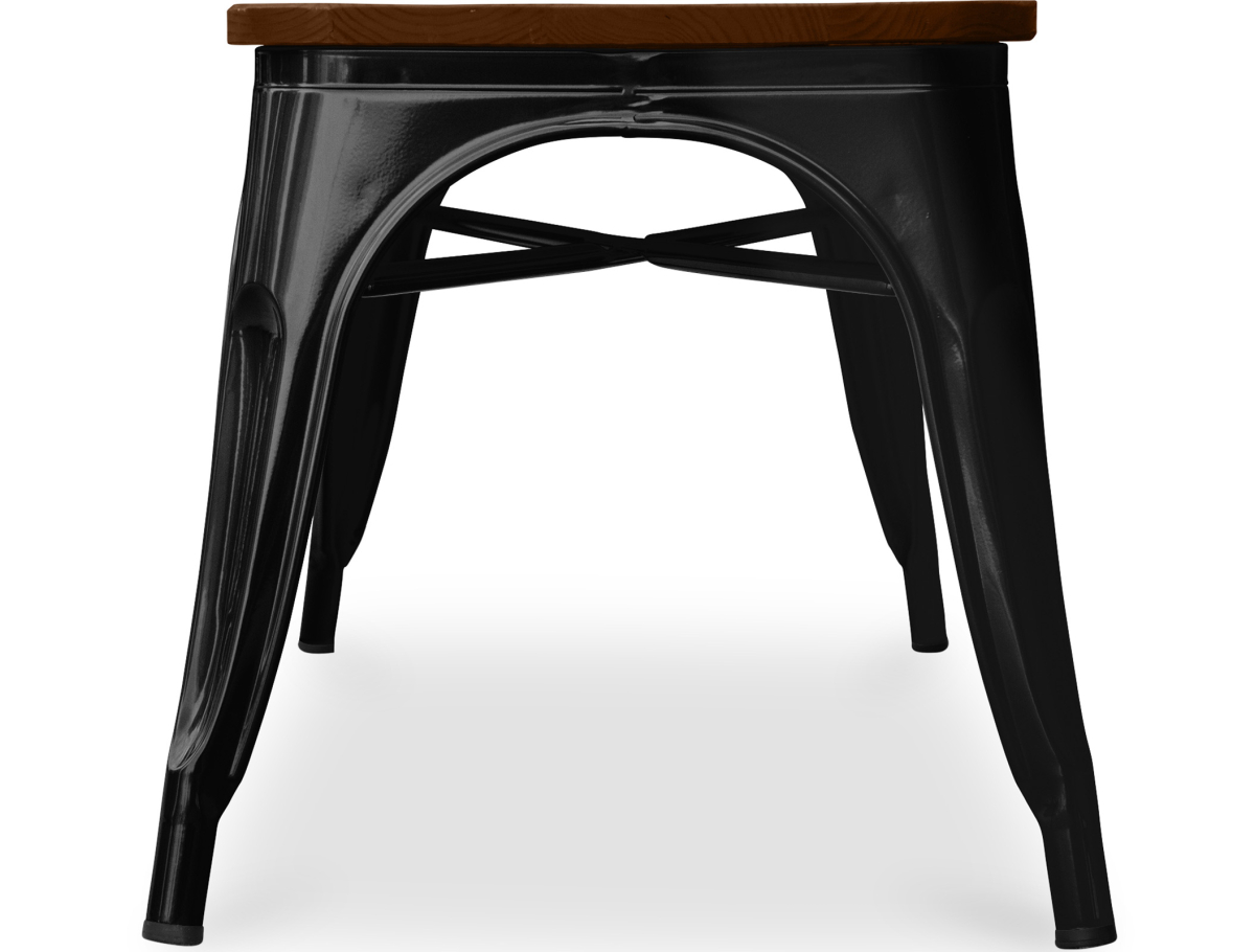 Buy Bistrot Metalix Bench Industrial Style - Dark Wood Black 58436 home delivery