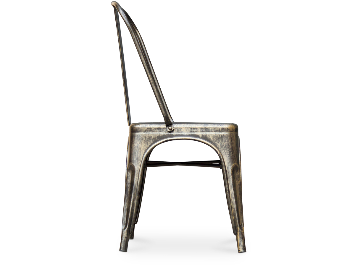 Buy Bistrot Metalix style chair square Seat - New edition - Metal Industriel 59687 home delivery
