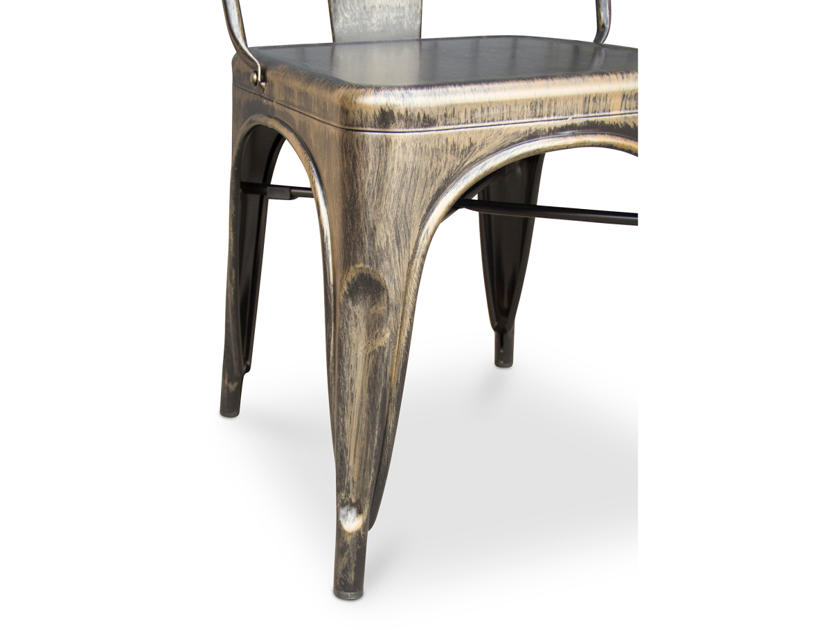 Buy Bistrot Metalix style chair square Seat - New edition - Metal Industriel 59687 - prices