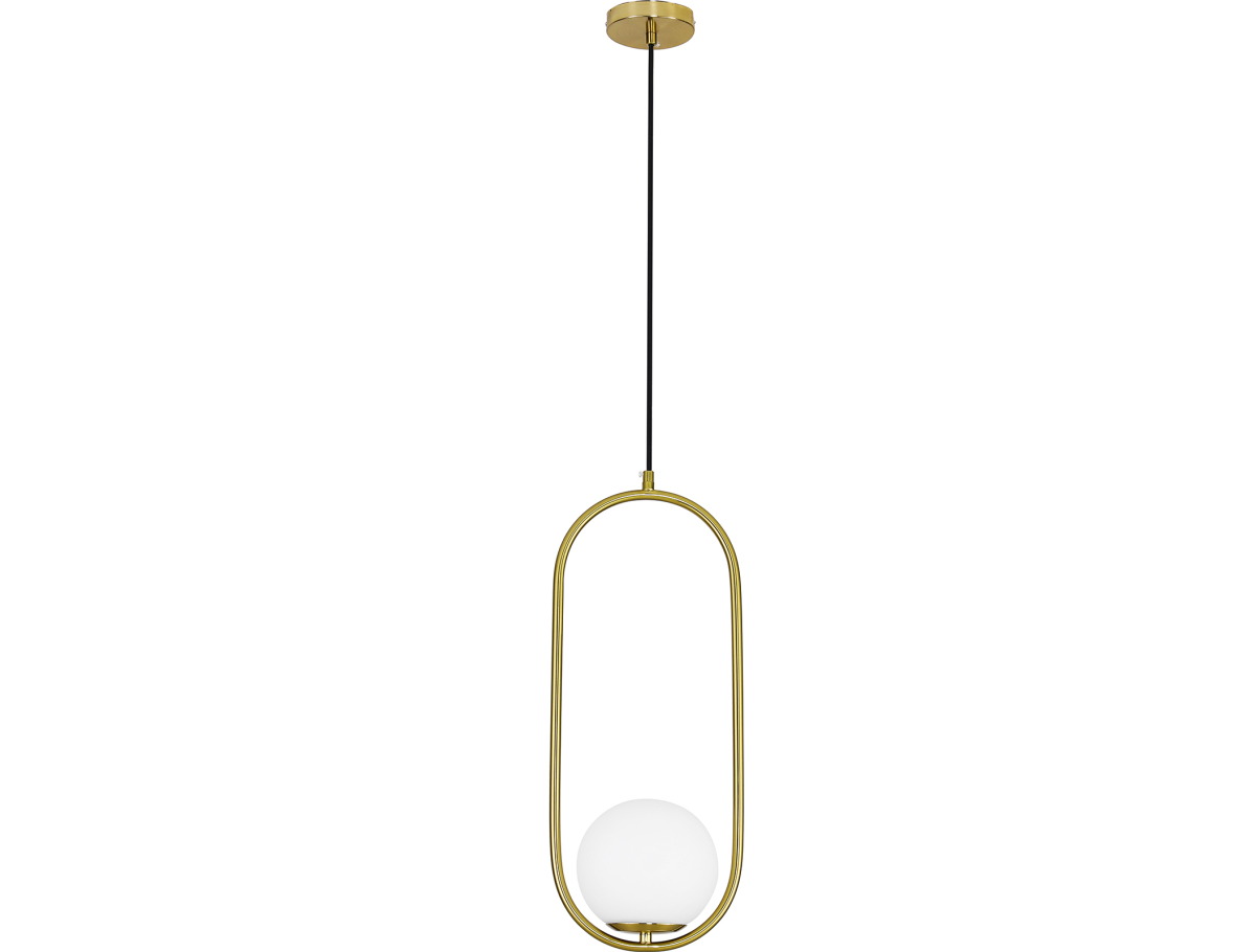 Buy Lucille Hanging Lamp - Metal and Glass Gold 59624 - in the UK