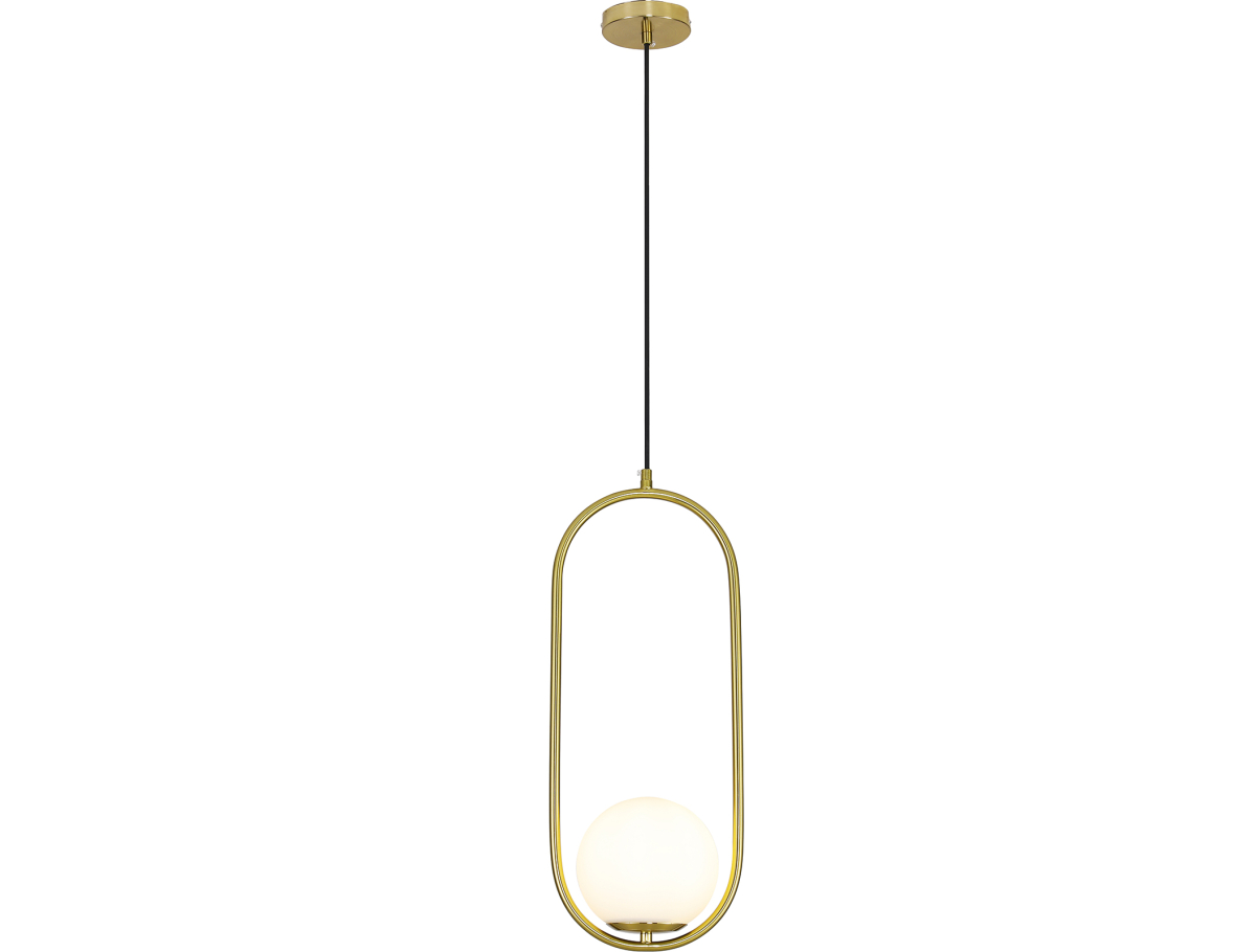 Buy Lucille Hanging Lamp - Metal and Glass Gold 59624 - prices