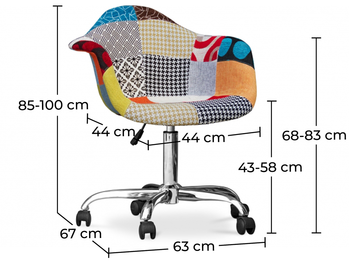 Buy Emery Office Chair - Patchwork Patty  Multicolour 59867 - in the UK