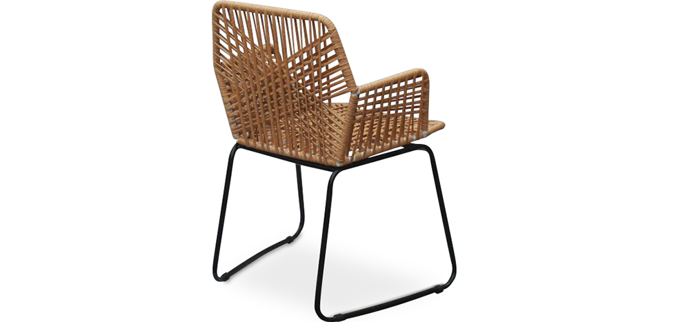 Buy Garden Dining Chair Design Boho Bali Rattan Synthetic - Zane Black 60015 at MyFaktory