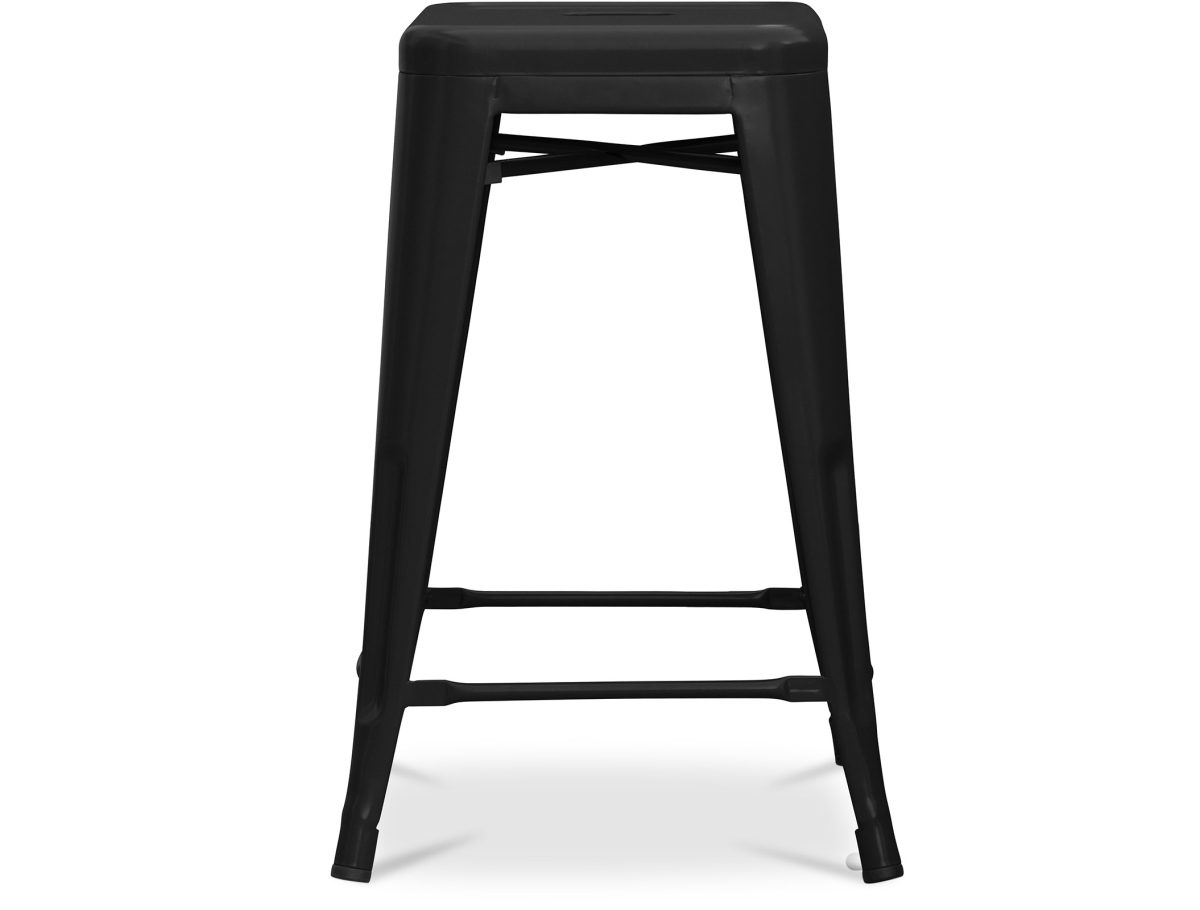 Buy Bistrot Metalix Stool  Matte Metal - 60cm - New edition Black 60324 - in the UK