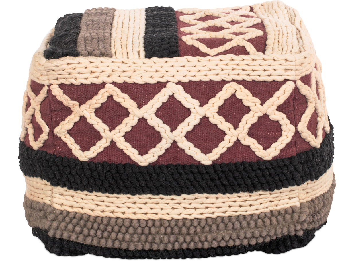 Buy Pouffe Boho Bali , Square in Cotton - Munbay Bali Multicolour 60244 - in the UK