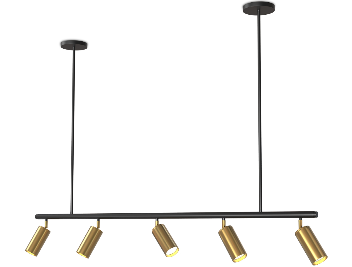 Buy Rail Ceiling Lamp - 5 Adjustable Gold Spotlights - 110CM - Lark Gold 60518 at MyFaktory