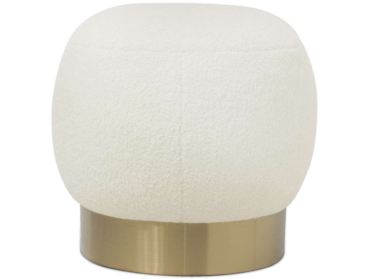 Buy Pouf Luxury Home Foot Rest - White Boucle - Premium White 60553 at MyFaktory