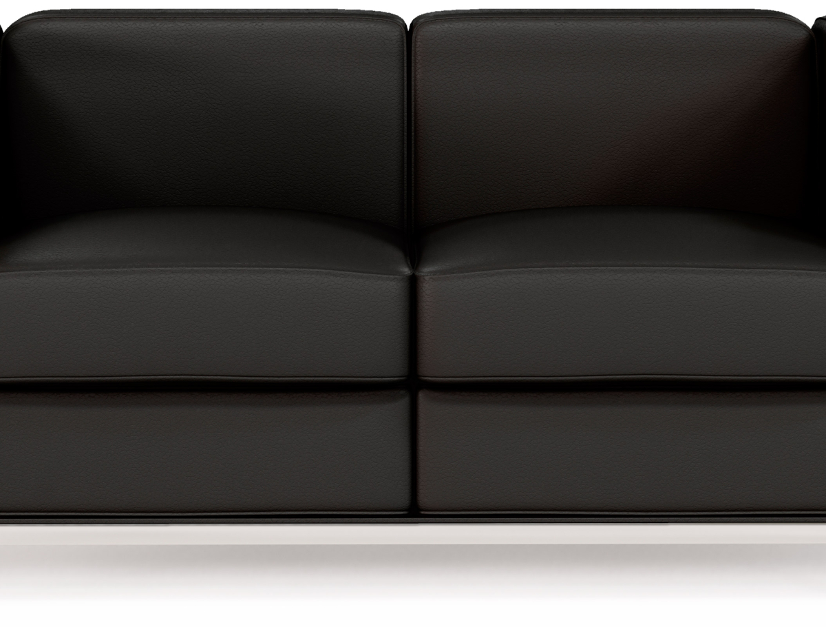 Buy 2-Seater Sofa - Upholstered in Vegan Leather - Bour Black 60658 - in the UK