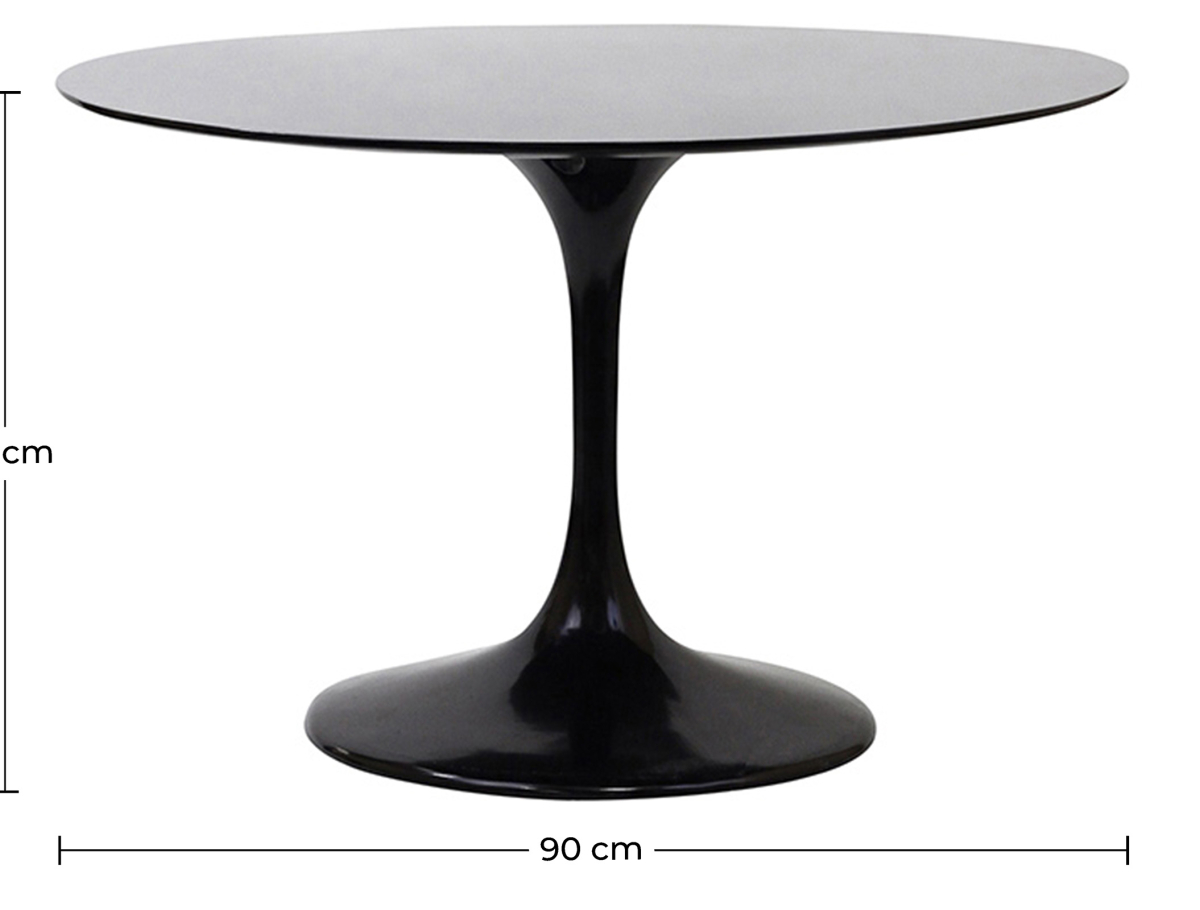 Buy Round Tulipa Table in Fiberglass - 90cm White 15417 at MyFaktory