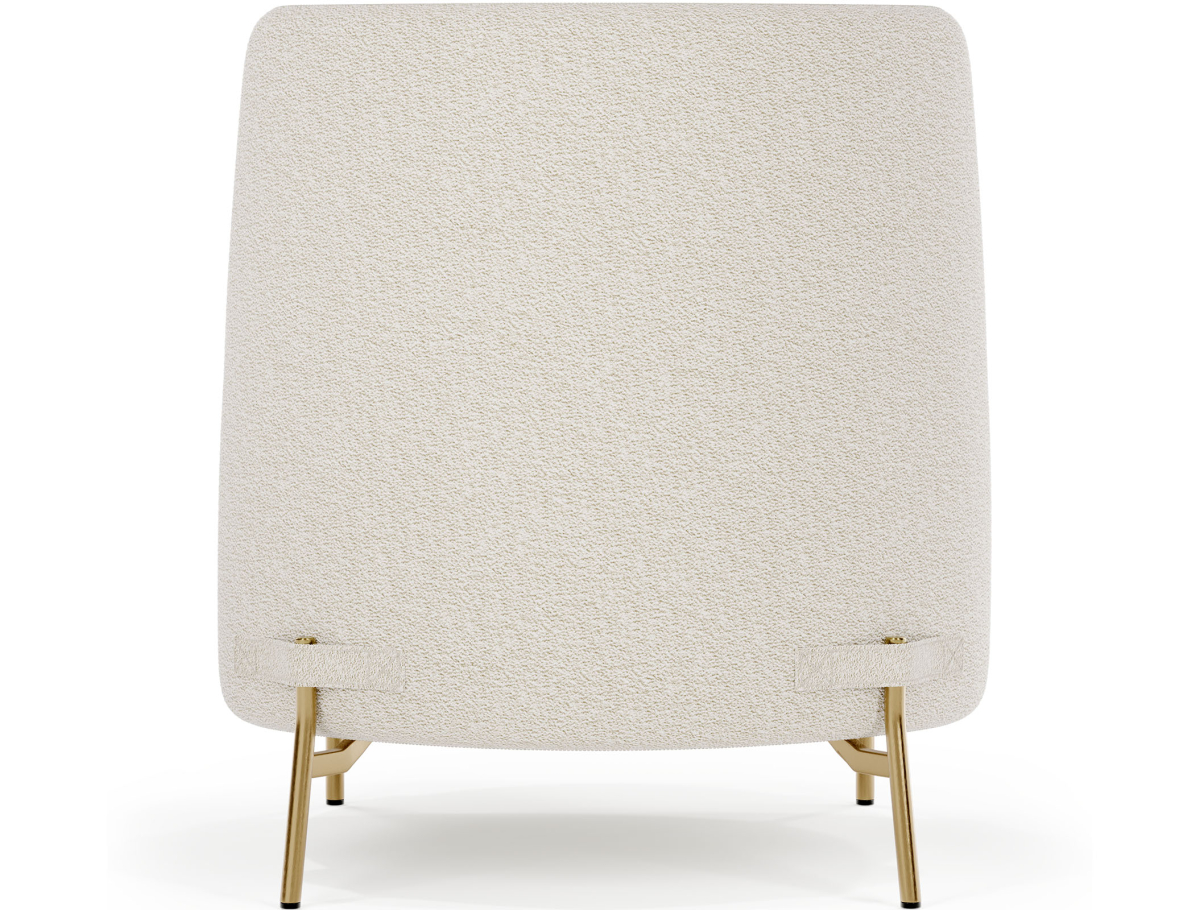Buy Designer Armchair - Upholstered in Bouclé Fabric - Sabah White 61015 in the United Kingdom