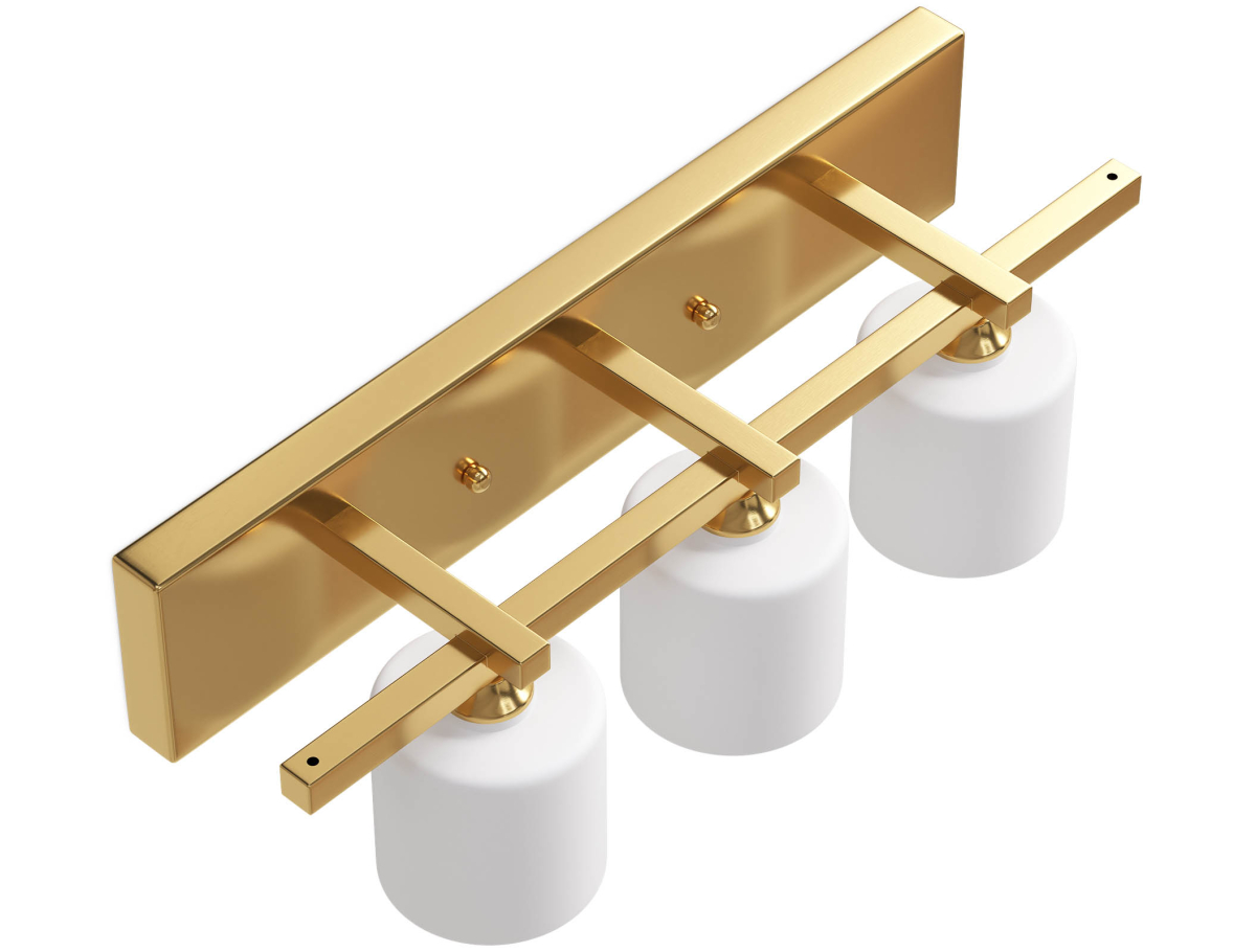 Buy Aged Gold Wall Lamp - 3-Light Sconce - Senda Aged Gold 60682 - in the UK