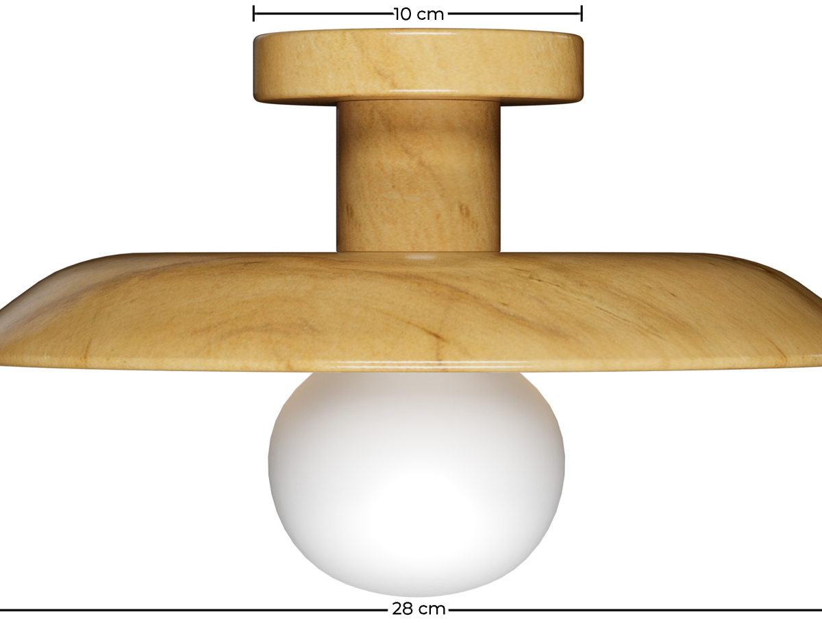 Buy Ceiling Lamp - Wooden Wall Light - Goodman Natural 60675 - in the UK