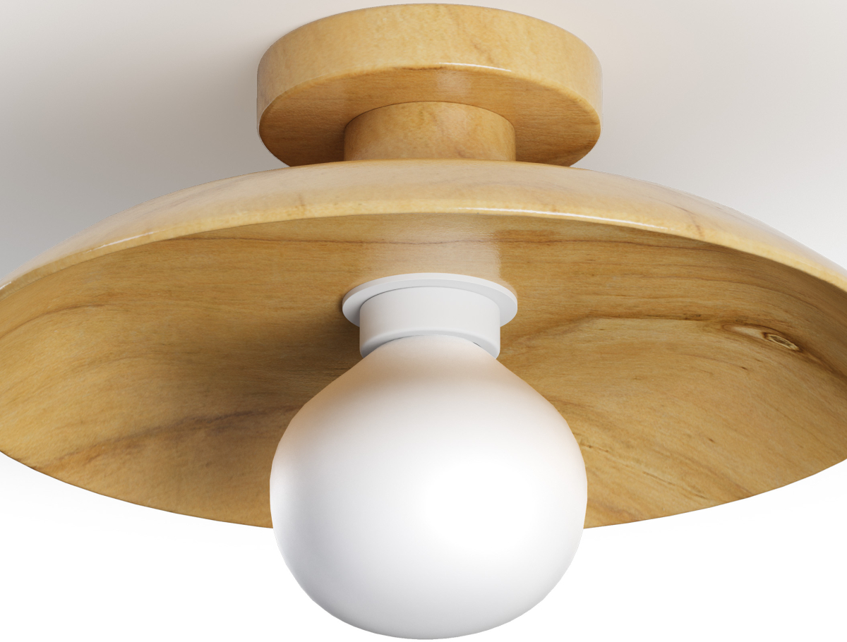 Buy Ceiling Lamp - Wooden Wall Light - Goodman Natural 60675 - in the UK