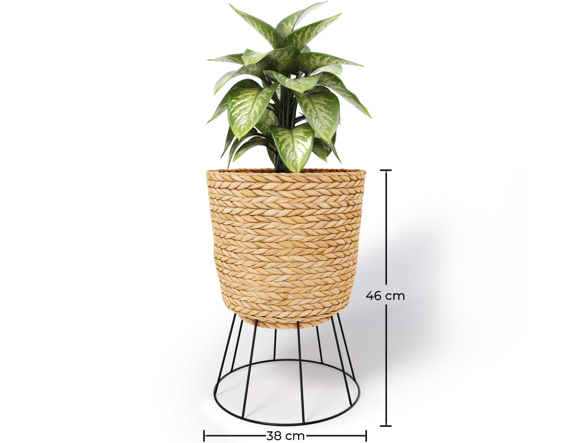 Buy Round Floor Planter - Boho Style - 46 CM - Pert Natural 61241 home delivery
