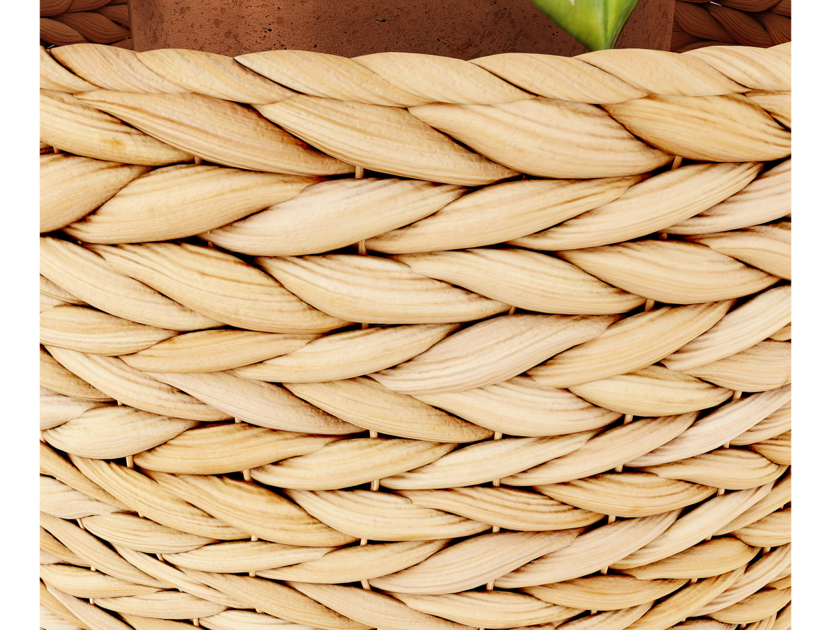 Buy Round Floor Planter - Boho Style - 46 CM - Pert Natural 61241 in the United Kingdom