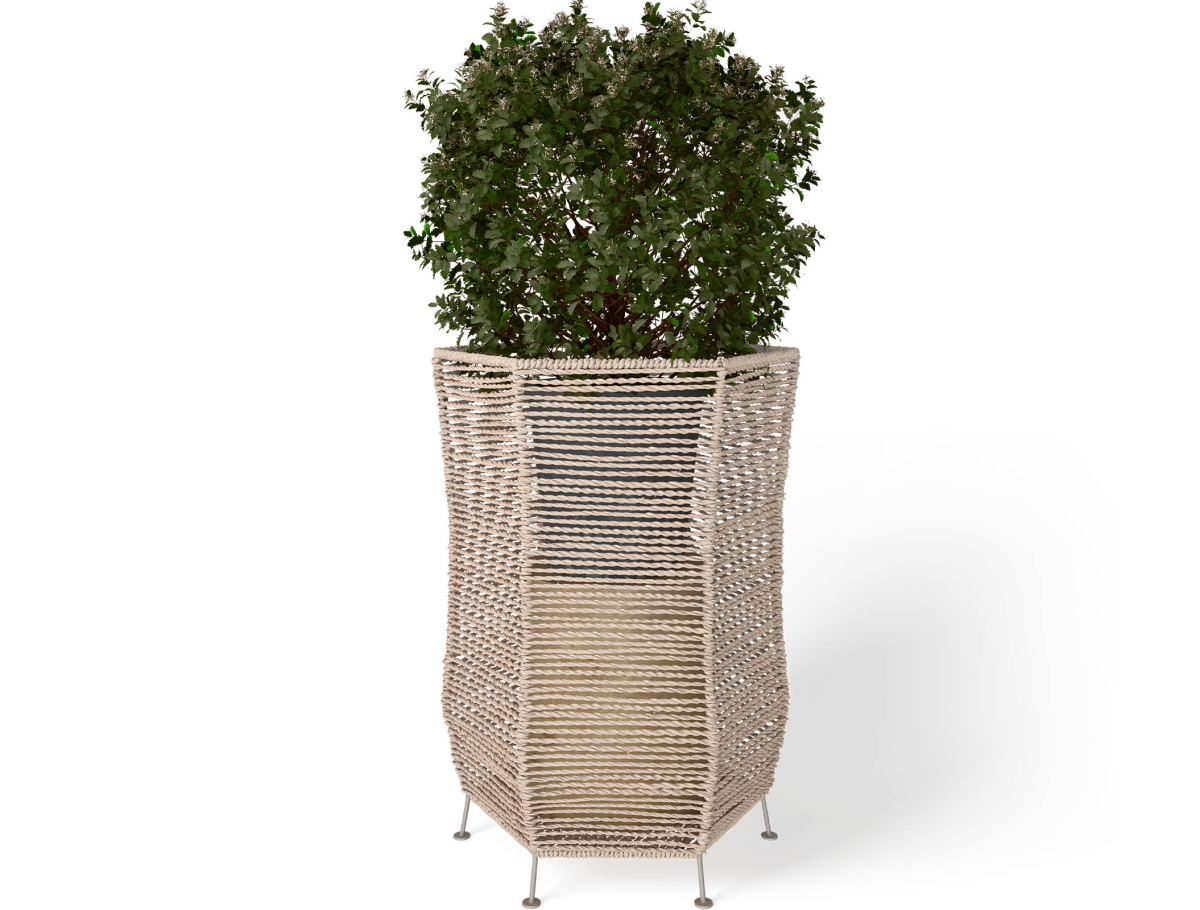 Buy Round Floor Planter - Boho Style - Gremah Natural 61246 in the United Kingdom