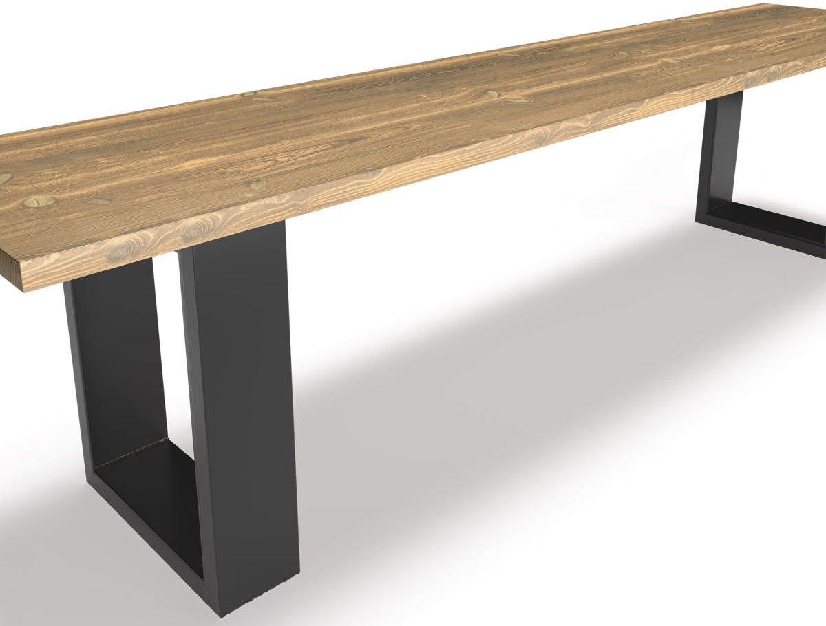 Buy Industrial style wooden bench Black 58438 - in the UK