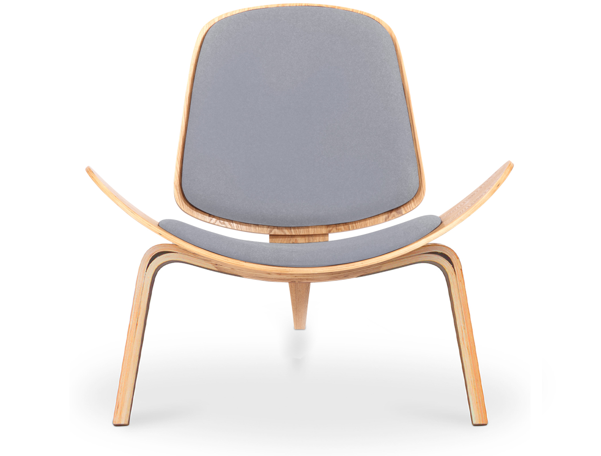 Buy Designer armchair - Scandinavian armchair - Fabric upholstery - Luna Light grey 16773 - in the UK