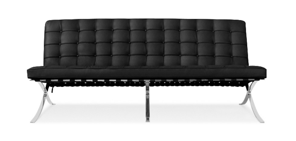 Buy City Sofa (3 seats) - Premium Leather Black 13266 - in the UK