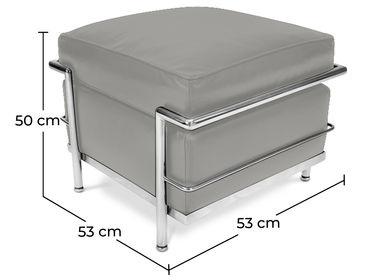 Buy SQUAR Footrest (Ottoman) - Faux Leather Grey 13418 home delivery