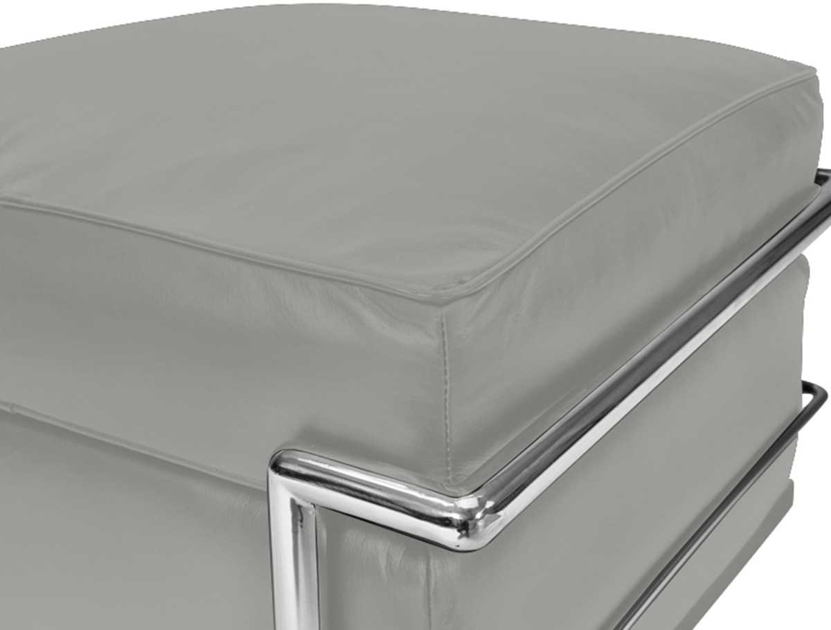 Buy SQUAR Footrest (Ottoman) - Faux Leather Grey 13418 in the United Kingdom