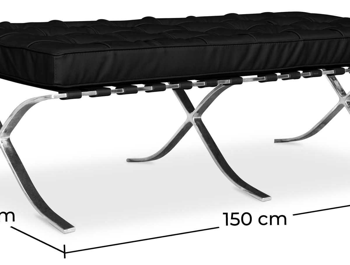 Buy City Ottoman (2 seats) - Premium Leather Black 13226 with a guarantee