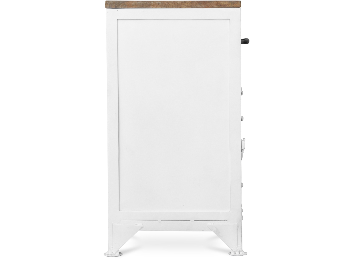 Buy Grange&Co Mango Bedside Table - Iron and Wood White 51299 home delivery