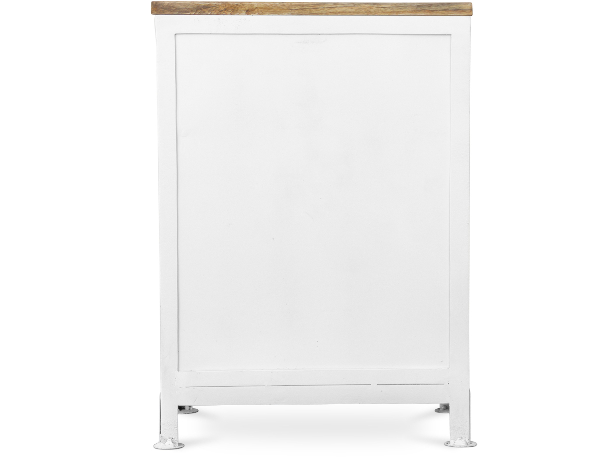 Buy Grange&Co Mango Bedside Table - Iron and Wood White 51299 - in the UK
