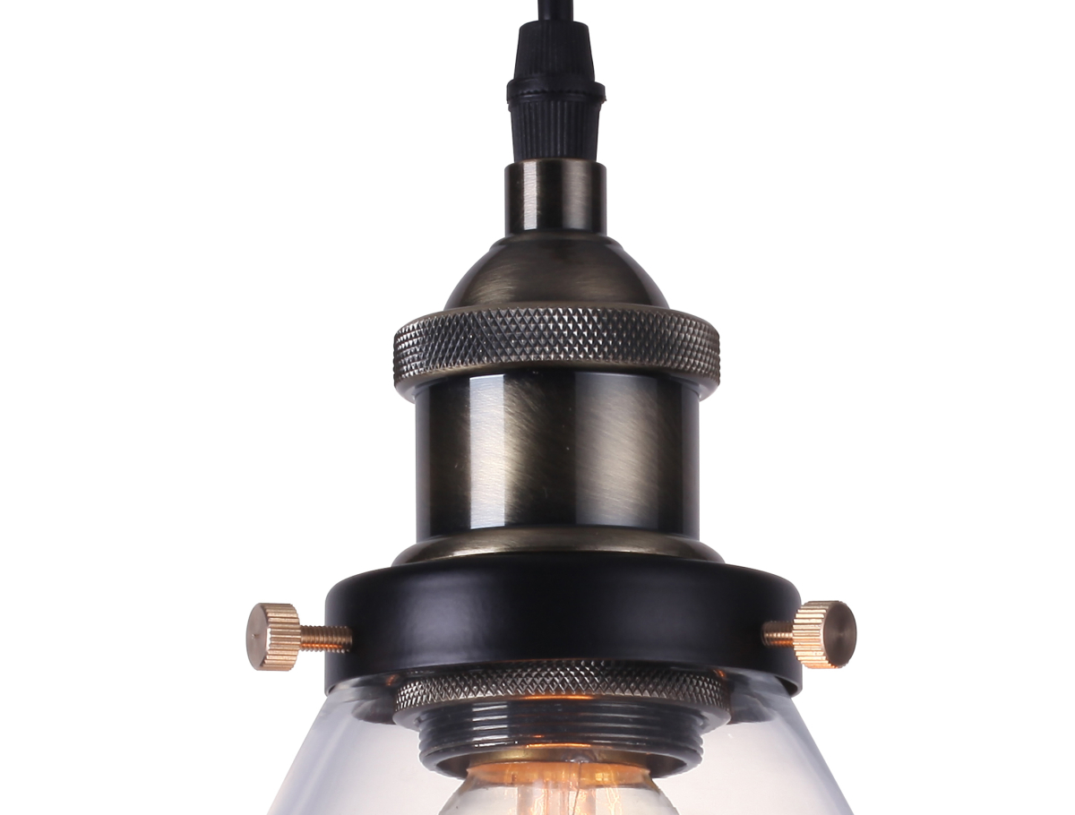 Buy Edison Small Crystal Lampshade Pendant Lamp - Carbon Steel Bronze 50874 at MyFaktory