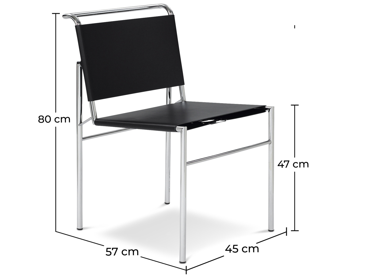 Buy Torrebrone design Chair - Premium Leather Black 13170 in the United Kingdom