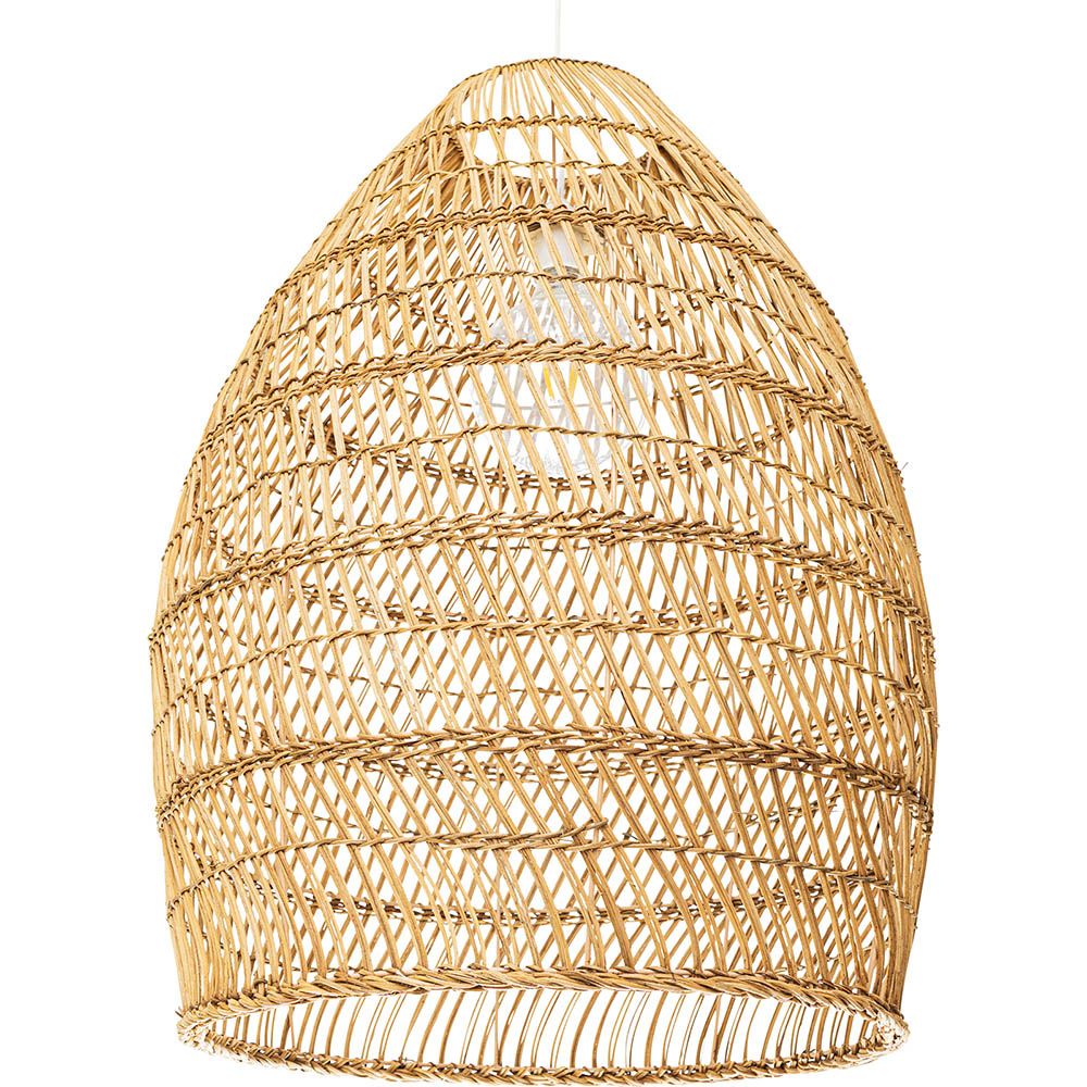  Buy Hanging Lamp Boho Bali Design Natural Rattan - Tuyen Natural wood 60036 - in the UK