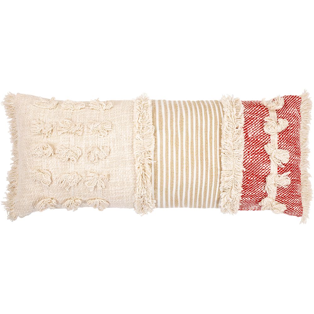  Buy Rectangular Cushion in Boho Bali Style, Cotton cover + filling - Evanora Multicolour 60180 - in the UK